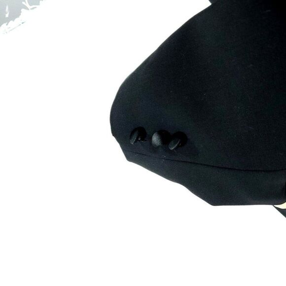 Jack Victor Super 100s Wool 1 Felt Button Tuxedo Jacket‎ 46L Black Notch Lapel - Picture 4 of 12